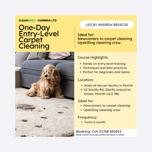 Carpet Cleaning Training Courses – Cleanspec Cumbria Limited